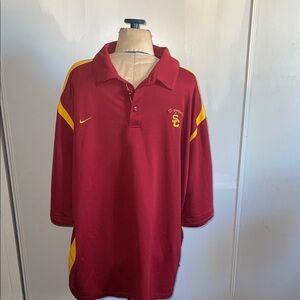 USC Nike Red and Yellow Polo Shirt 🏈